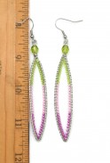 Long Almond Bead Earrings